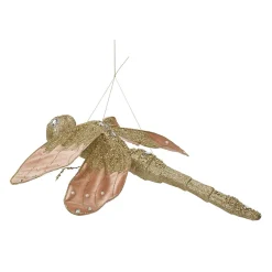 Decoración De Animales|Decoración De Primavera>DecoWoerner Libélula Brillante Con Brillantes 89 Cm rosa