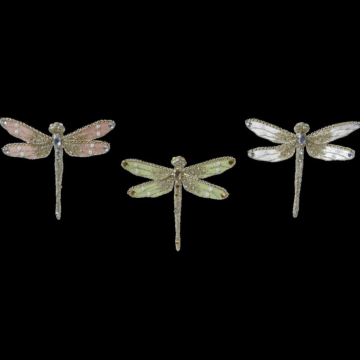 Decoración De Animales|Decoración De Primavera>DecoWoerner Libélulas Brillantes Con Pinza 18 Cm, 3 Piezas multicolor
