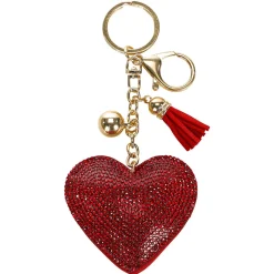 Bolsas De Regalo Y Bolsas Portátiles|Decoración Temática>DecoWoerner Llavero Corazón Con Ojal Y Mosquetón Pack De 12 rojo