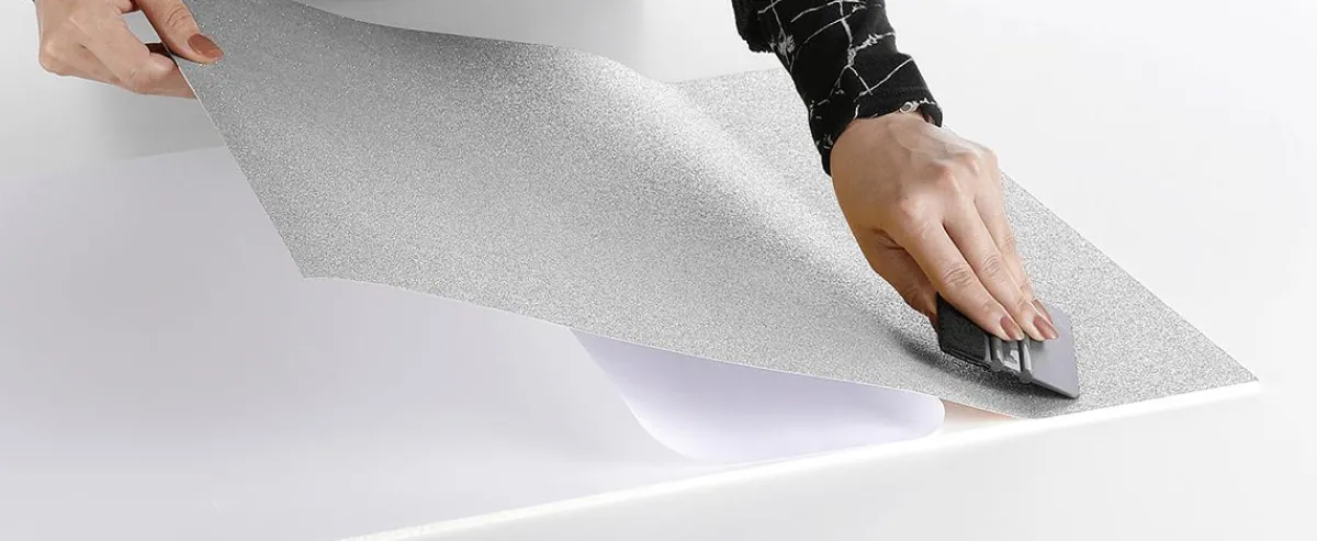 Láminas Y Películas Decorativas>DecoWoerner Lámina Adhesiva De Purpurina Plateada 50 Cm X 5 M Rollo plata