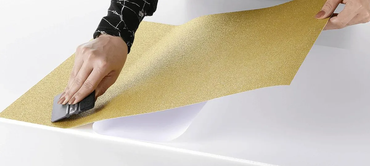 Láminas Y Películas Decorativas>DecoWoerner Lámina Adhesiva De Purpurina Dorada 50 Cm X 5 M Rollo oro