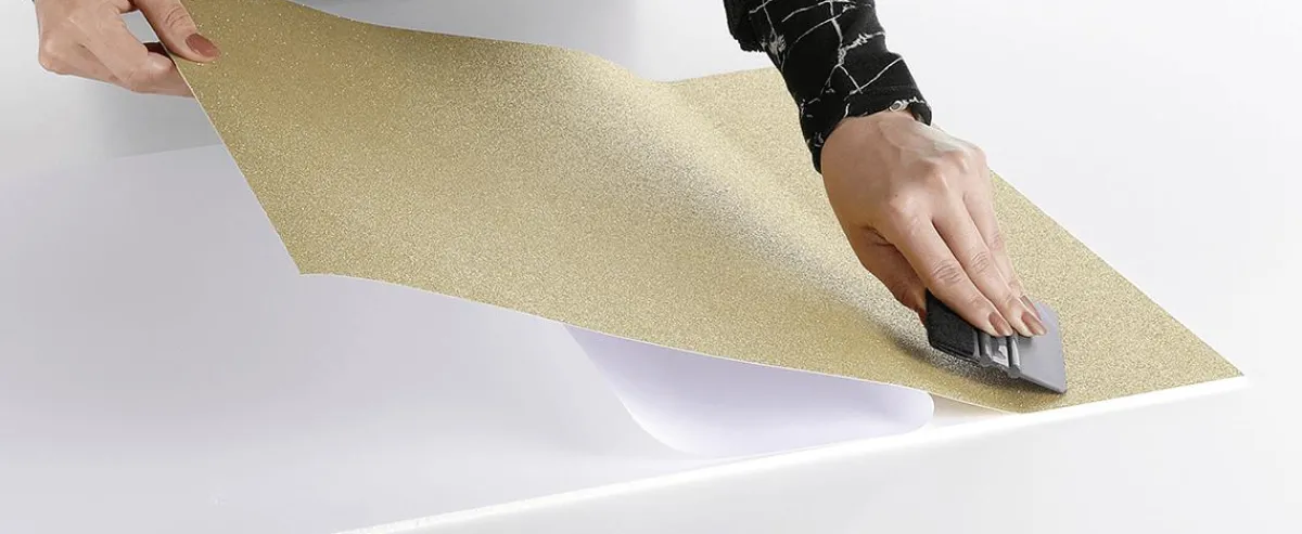 Láminas Y Películas Decorativas>DecoWoerner Lámina Adhesiva De Purpurina De Color Champán Rollo De 50 Cm X 5 M oro