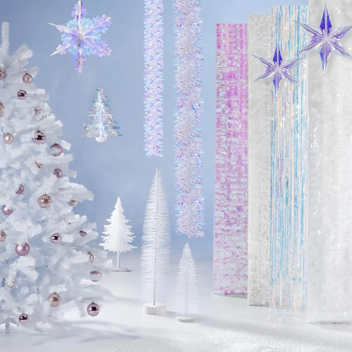 Láminas Y Películas Decorativas|Decoración De Invierno>DecoWoerner Lámina De Plástico Con Efecto Troquelado Irisado Anchura: 90 Cm blanco