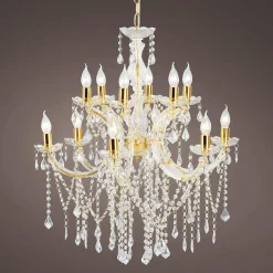 Luz Decorativa|Decoración Temática>DecoWoerner Lámpara De Cristal Deco De 78 Cm oro