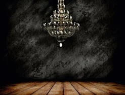 Decoración Temática|Pancartas Temáticas>DecoWoerner Lona XXL "Chandelier" De Lona De Camión Ignífuga 250 X 330 Cm negro
