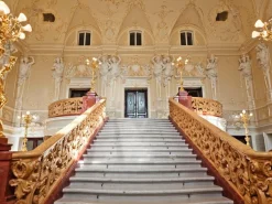 Bandera Xxl>DecoWoerner Lona XXL "Escalera Del Castillo" De Lona De Camión Ignífuga 300 X 400 Cm oro