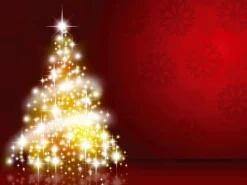 Pancartas De Navidad E Invierno|Decoración Navideña Xxl>DecoWoerner Lona XXL "Árbol De Navidad" De Lona De Camión Ignífuga 250 X 330 Cm oro