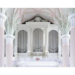 Bandera Xxl|Decoración Temática>DecoWoerner Lona XXL "Órgano" De Lona De Camión Ignífuga 250 X 330 Cm blanco