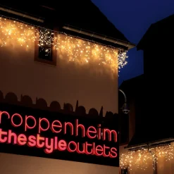 Luces De Navidad>DecoWoerner Luz Icicle Light LED Para Uso Profesional Sistema IP67, 228 LED, 300 X 100 Cm, Sin Cable blanco