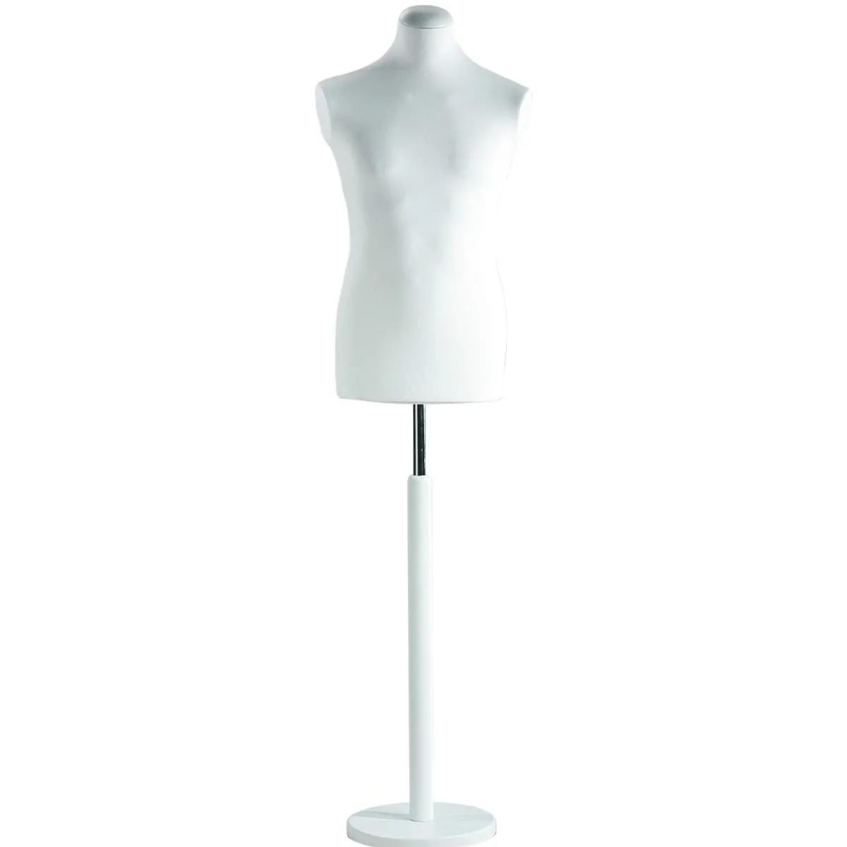 Bustos De Costura>DecoWoerner Maniquí De Costura De Hombre, 78 Cm, Color / blanco