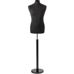 Bustos De Costura>DecoWoerner Maniquí De Costura De Hombre, Busto De 78 Cm, Color / negro