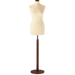 Bustos De Costura>DecoWoerner Maniquí De Costura De Mujer, Busto De 72 Cm, Color Crudo/nuez marrón