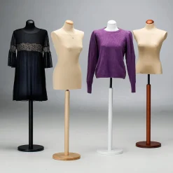 Bustos De Costura>DecoWoerner Maniquí De Costura De Mujer, Busto De 72 Cm, Color Crudo/nuez marrón