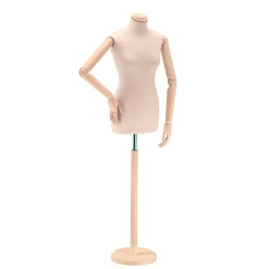 Bustos De Costura>DecoWoerner Maniquí De Costura De Mujer, Busto De 72 Cm, Color Crudo/roble Claro Beige