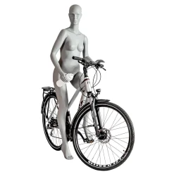 Maniquíes>DecoWoerner Maniquí Deportivo Mujer Ciclista, Caminante - Pierna Izquierda Levantada Y Brazos Izquierdos Flexionados Gris