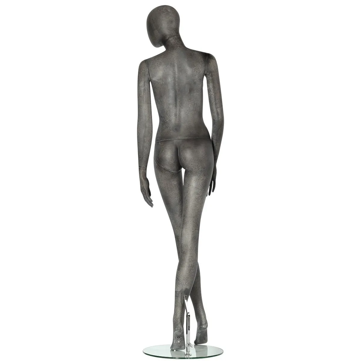 Maniquíes>DecoWoerner Maniquí Premium Mujer, Piernas Cruzadas Gris