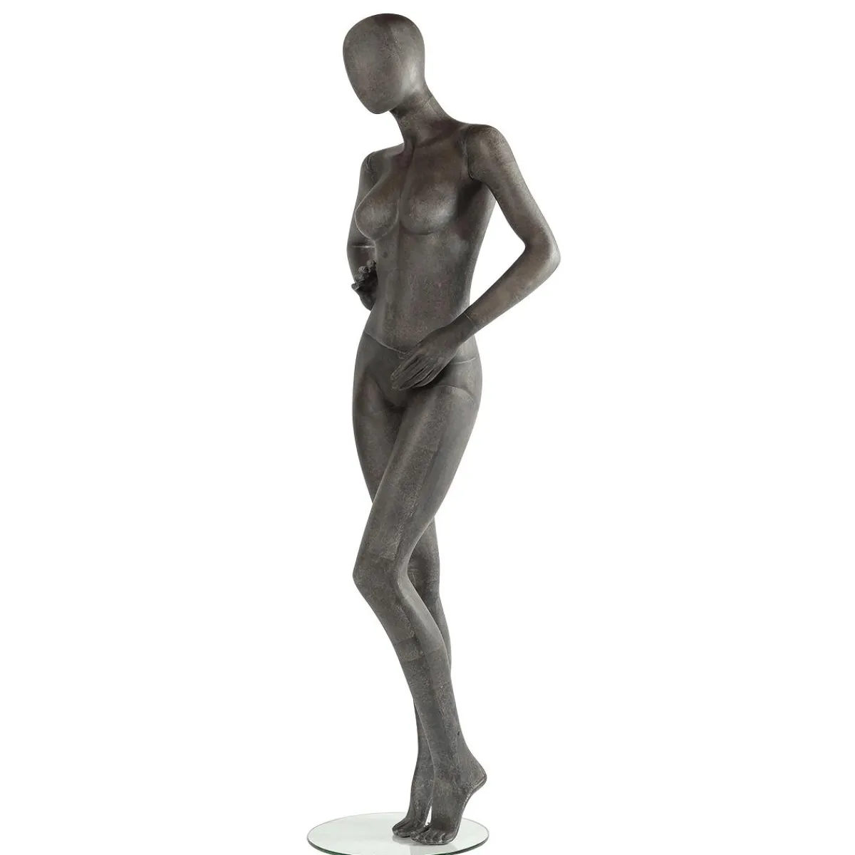 Maniquíes>DecoWoerner Maniquí Premium Mujer, Pierna Izquierda Y Brazo Derecho Doblados Gris