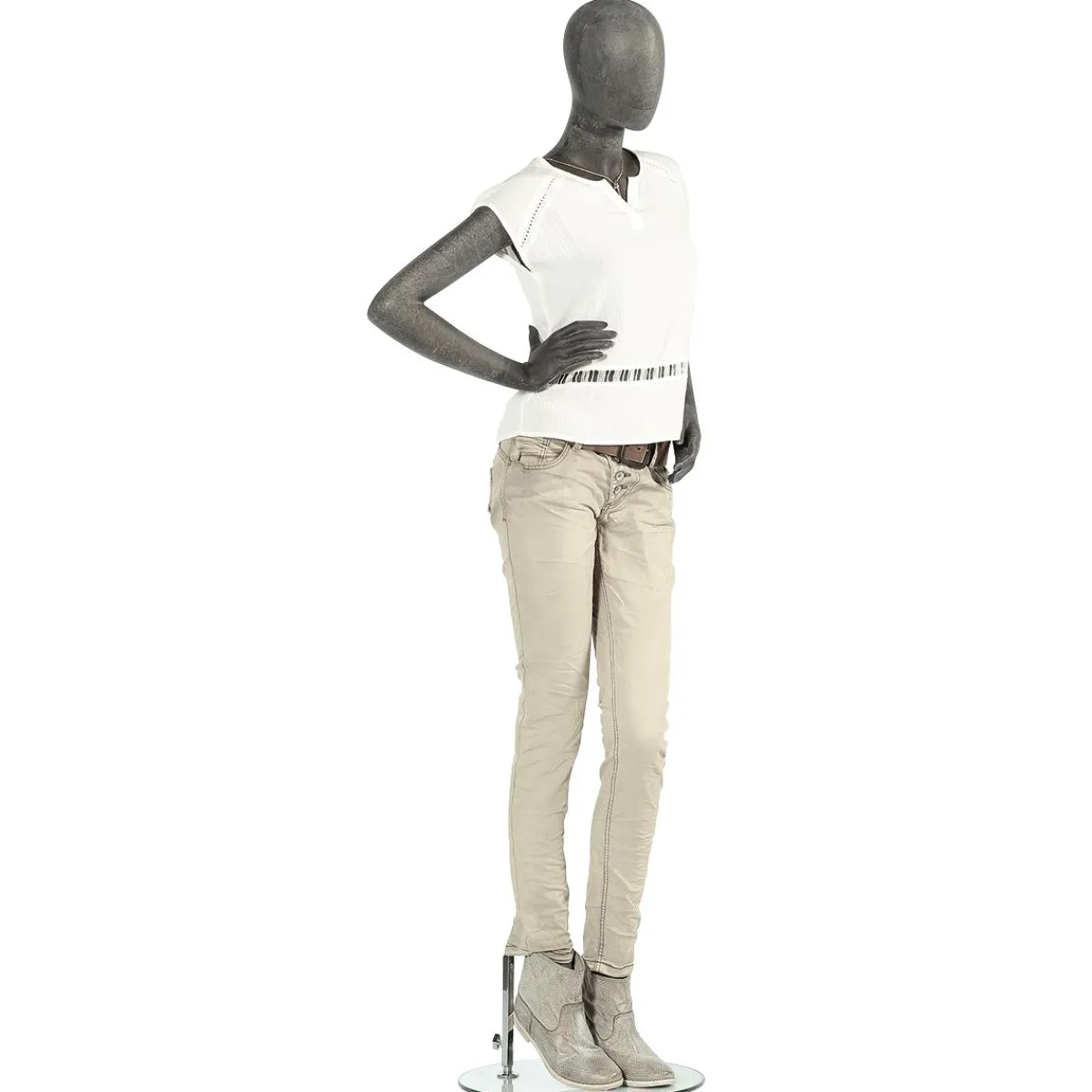 Maniquíes>DecoWoerner Maniquí Premium Mujer, Pierna Izquierda Y Brazo Derecho Doblados Gris