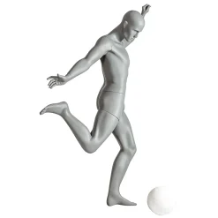 Maniquíes>DecoWoerner Maniquí Sport Hombre Futbolista - Pierna Derecha Levantada Gris