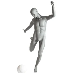 Maniquíes>DecoWoerner Maniquí Sport Hombre Futbolista - Pierna Derecha Levantada Gris