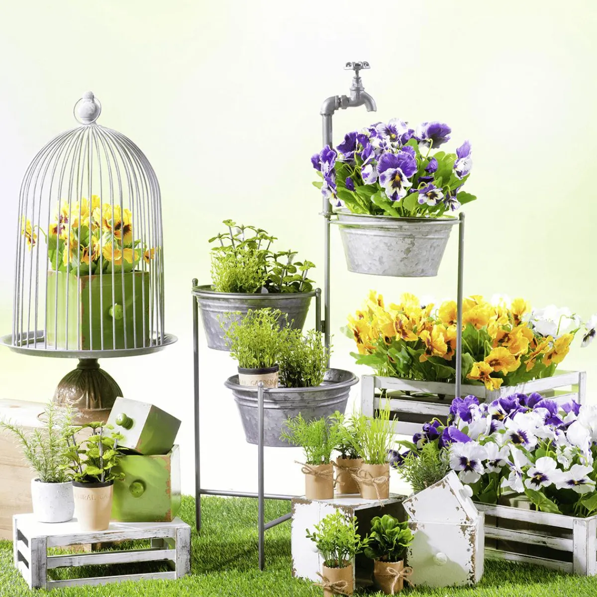 Decoración De Primavera|Ramos Y Coronas De Flores>DecoWoerner Marica Artificial, 27 Cm amarillo