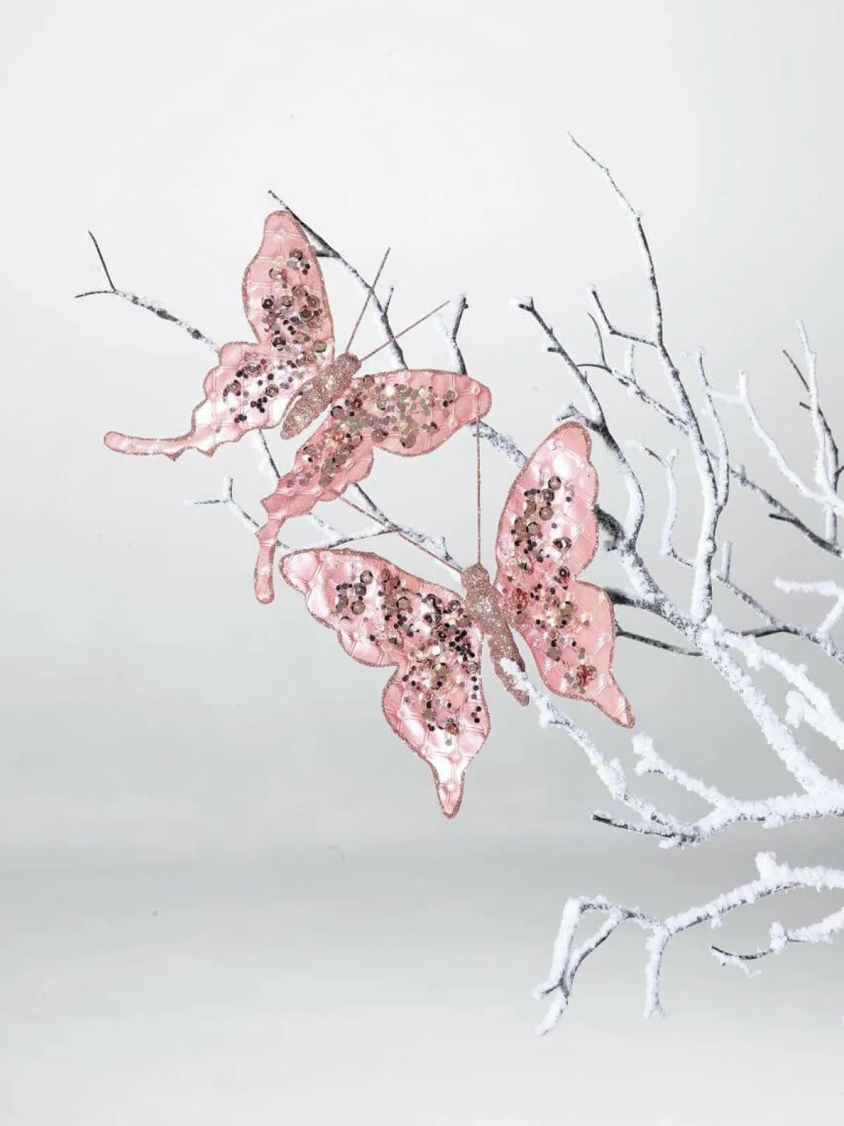 Decoración De Animales|Decoración De Primavera>DecoWoerner Mariposa Con Clip, 16 Cm, 2 Piezas, da rosa