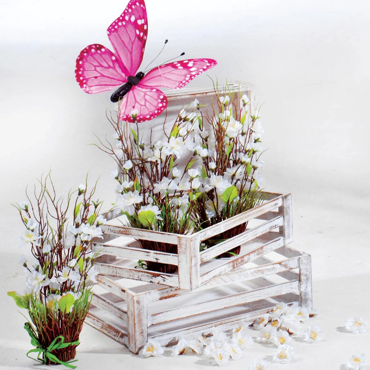Decoración De Animales|Decoración De Primavera>DecoWoerner Mariposa Decorativa da, 50 Cm rosa