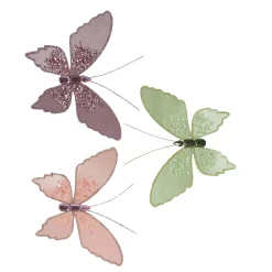 Decoración De Animales|Decoración De Primavera>DecoWoerner Mariposas 3 Piezas En Clip multicolor