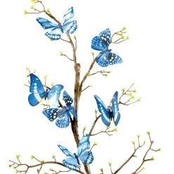 Decoración De Animales|Decoración De Primavera>DecoWoerner Mariposas Decorativas, 10 Cm, Color , 6 Piezas azul