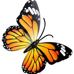 Decoración De Animales|Decoración De Primavera>DecoWoerner Mariposas Decorativas 40 Cm 3 Piezas naranja