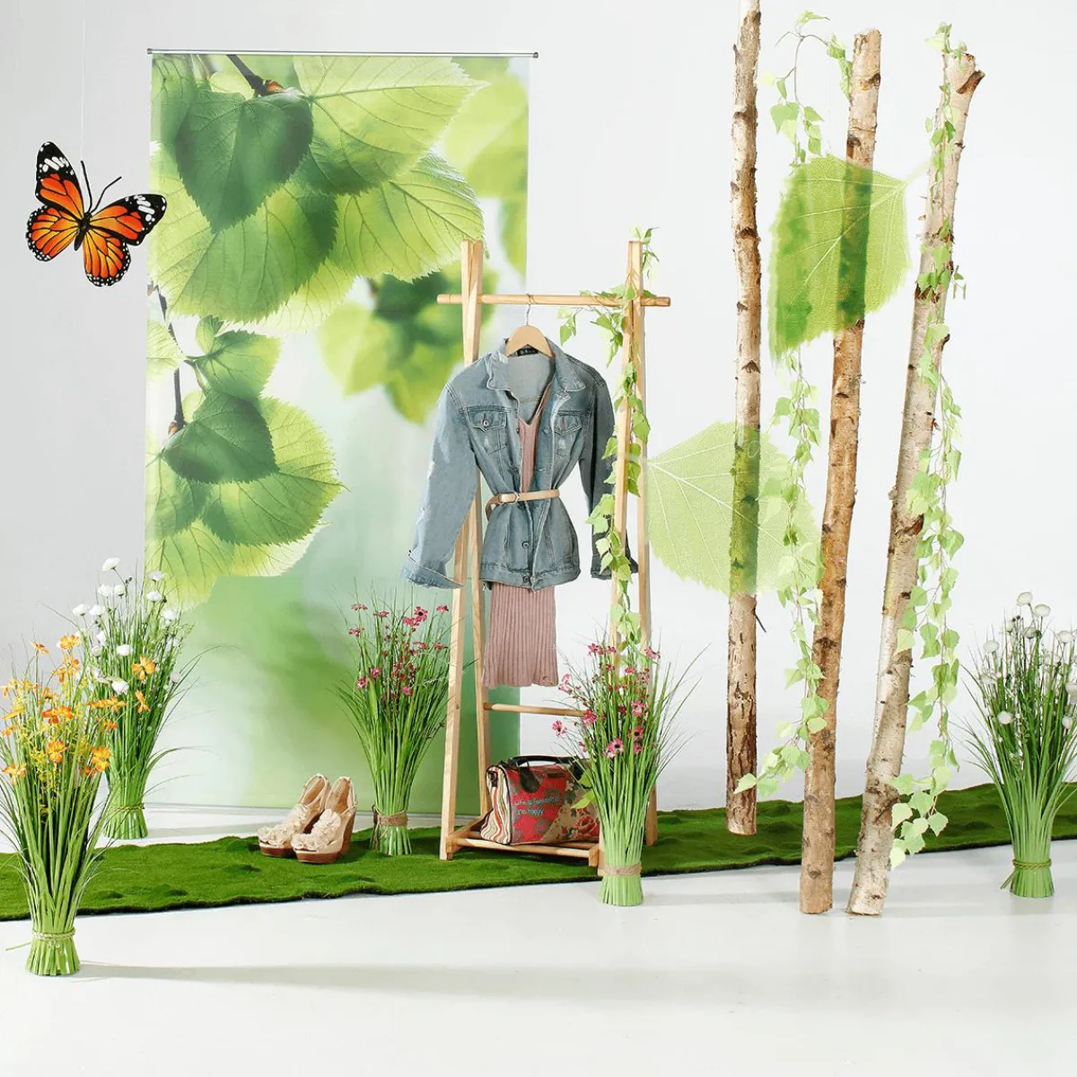 Decoración De Animales|Decoración De Primavera>DecoWoerner Mariposas Decorativas 40 Cm 3 Piezas naranja