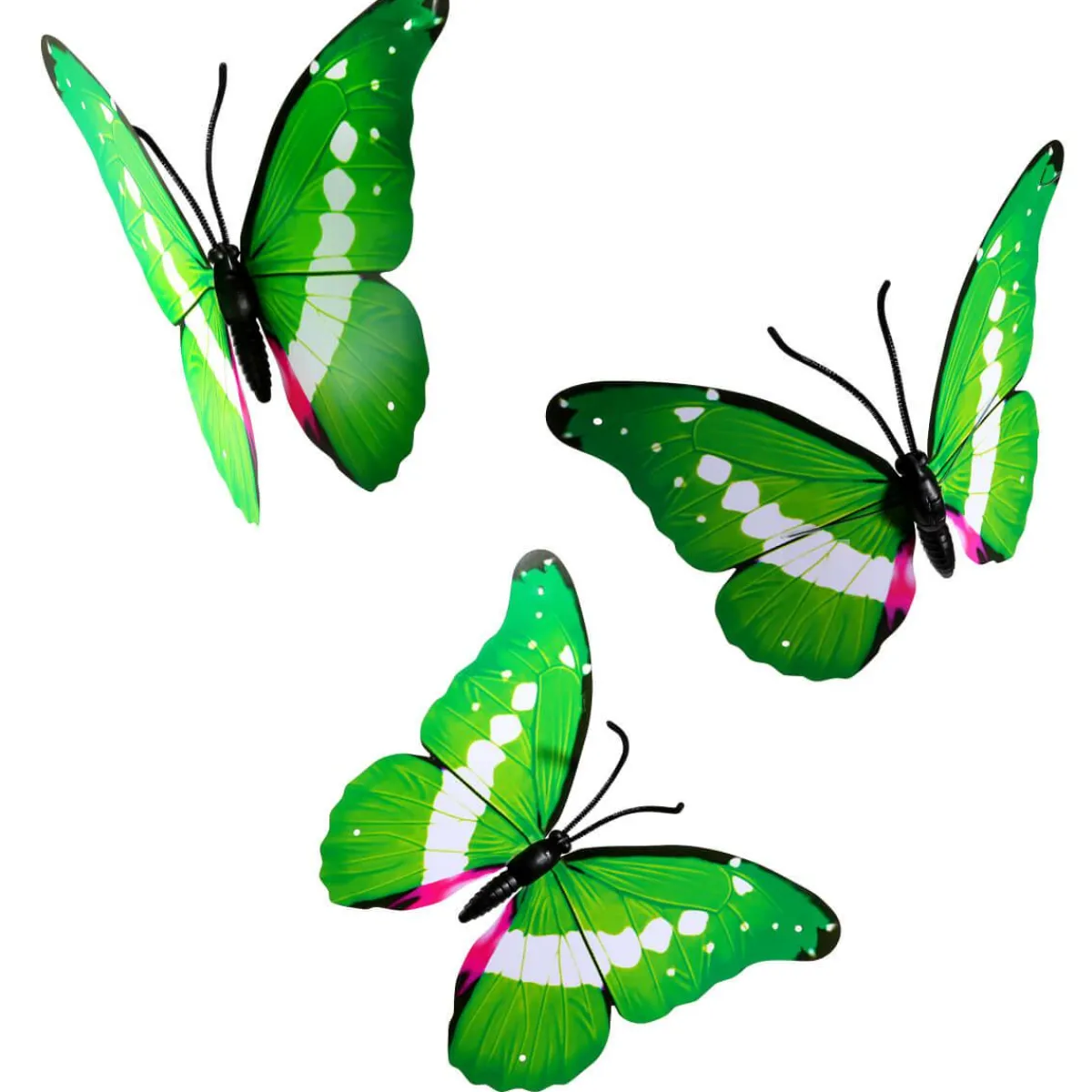 Decoración De Animales|Decoración De Primavera>DecoWoerner Mariposas Decorativas 40 Cm 3 Piezas verde