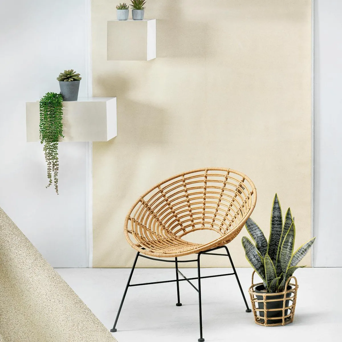 Telas|Decoración De Verano>DecoWoerner Material Arenoso Con Arena Real, 135 Cm De Anchura, 3 M marrón