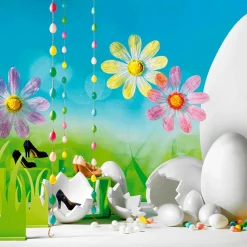 Decoración De Pascua>DecoWoerner Medio Huevo Gigante Decorativo, Ø 44 Cm blanco