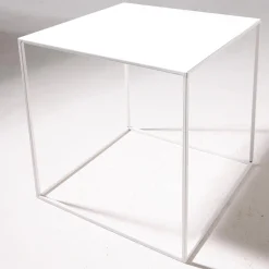 Expositores Para Tiendas|Macetas Y Artículos De Decoración>DecoWoerner Mesa De Metal 45 X 45 Cm, blanco