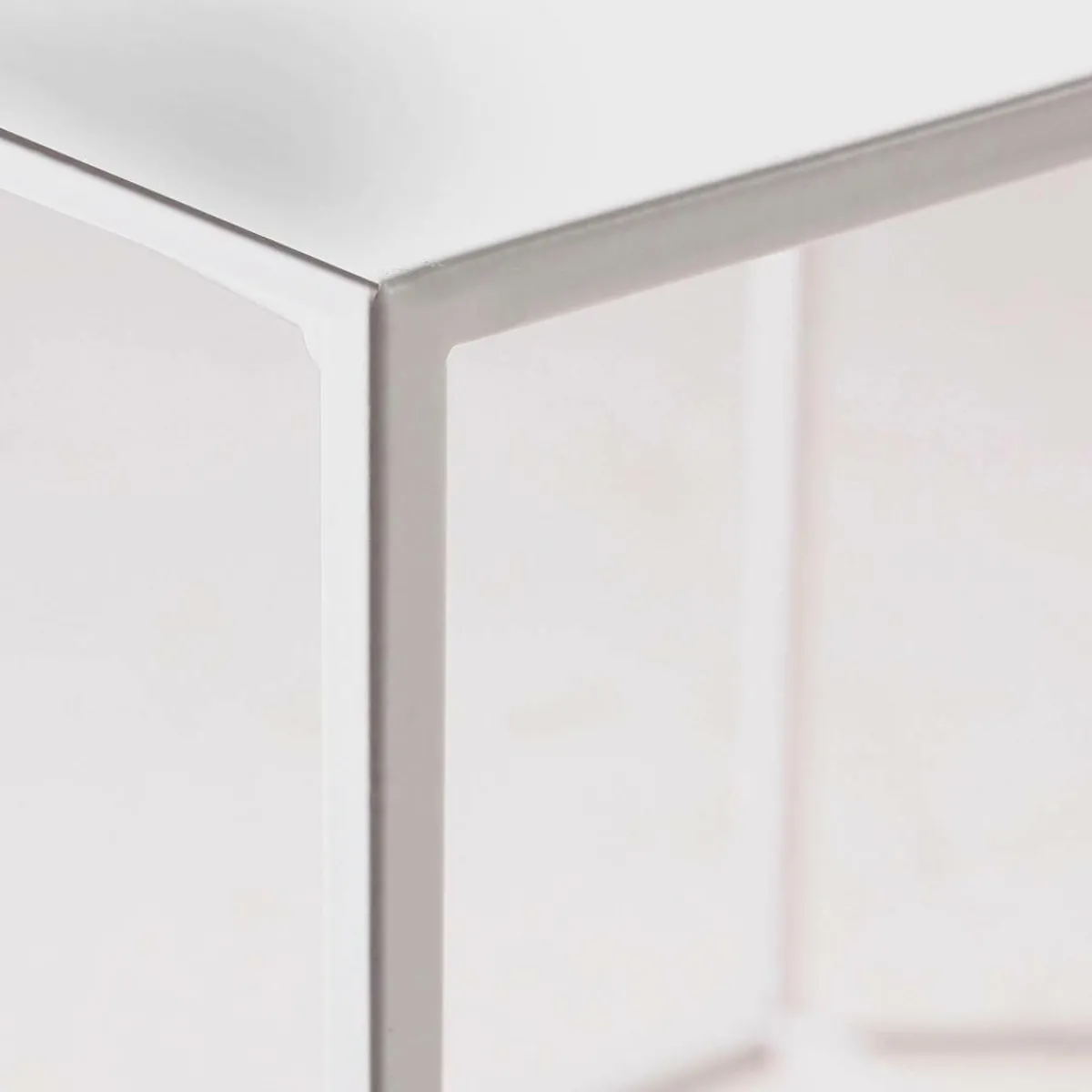 Expositores Para Tiendas|Macetas Y Artículos De Decoración>DecoWoerner Mesa De Metal 45 X 45 Cm, blanco