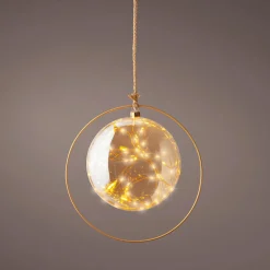 Luces De Navidad>DecoWoerner Micro Bola LED 26 Cm Dorada oro