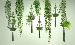 Decoración De Primavera|Ramas Y Ramitas>DecoWoerner Mini Rama De Hiedra De 58cm De Largo Pack De 2 s verde