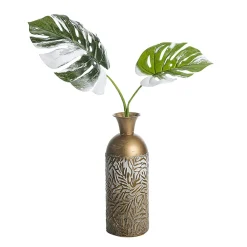 Decoración De Verano|Hojas>DecoWoerner Monstera Deliciosa Artificial Albo Variegata Hojas-Rama 85 Cm verde