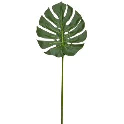 Plantas Artificiales Ignífugas>DecoWoerner Monstera Hoja Artificial Ignífuga B1, 75 Cm verde