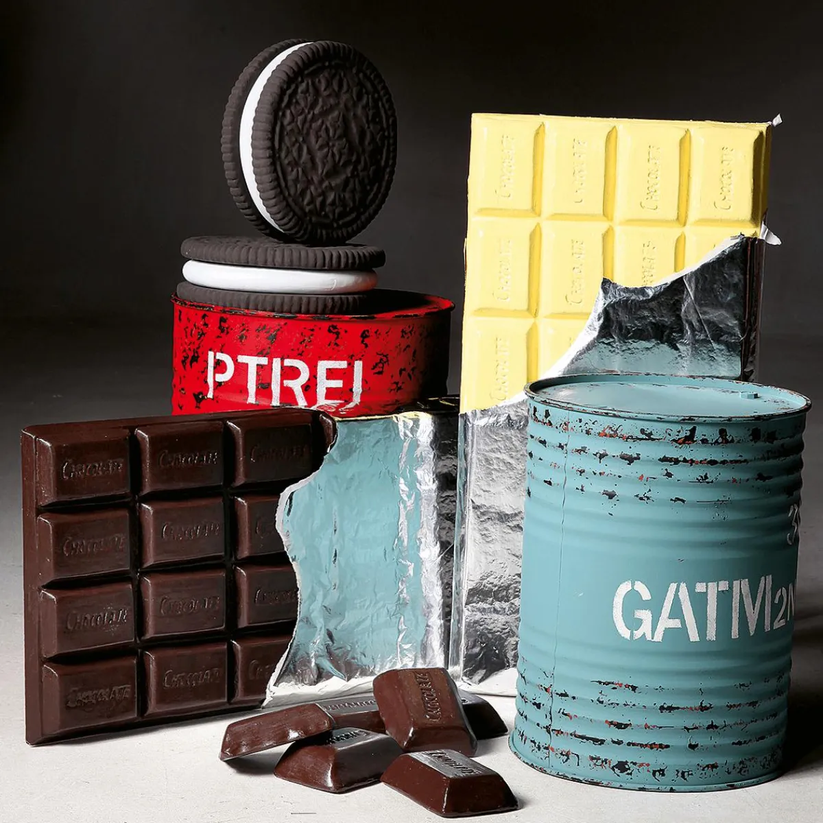 Chupetes Xxl|Pan Y Pastel>DecoWoerner Muñeco De Comida XXL Cocoa Biscuit 30 Cm negro