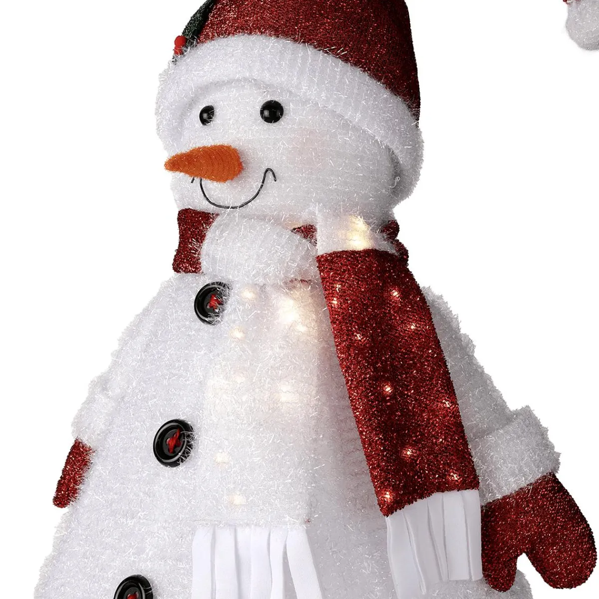 Decoración De Invierno|Figuras De Navidad>DecoWoerner Muñeco De Nieve XL De Poliéster De 120 Cm blanco