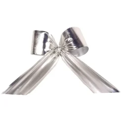 Decoración Navideña Xxl>DecoWoerner Noeud Décoratif Pour L'extérieur, 100 Cm Argenté, B1 plata