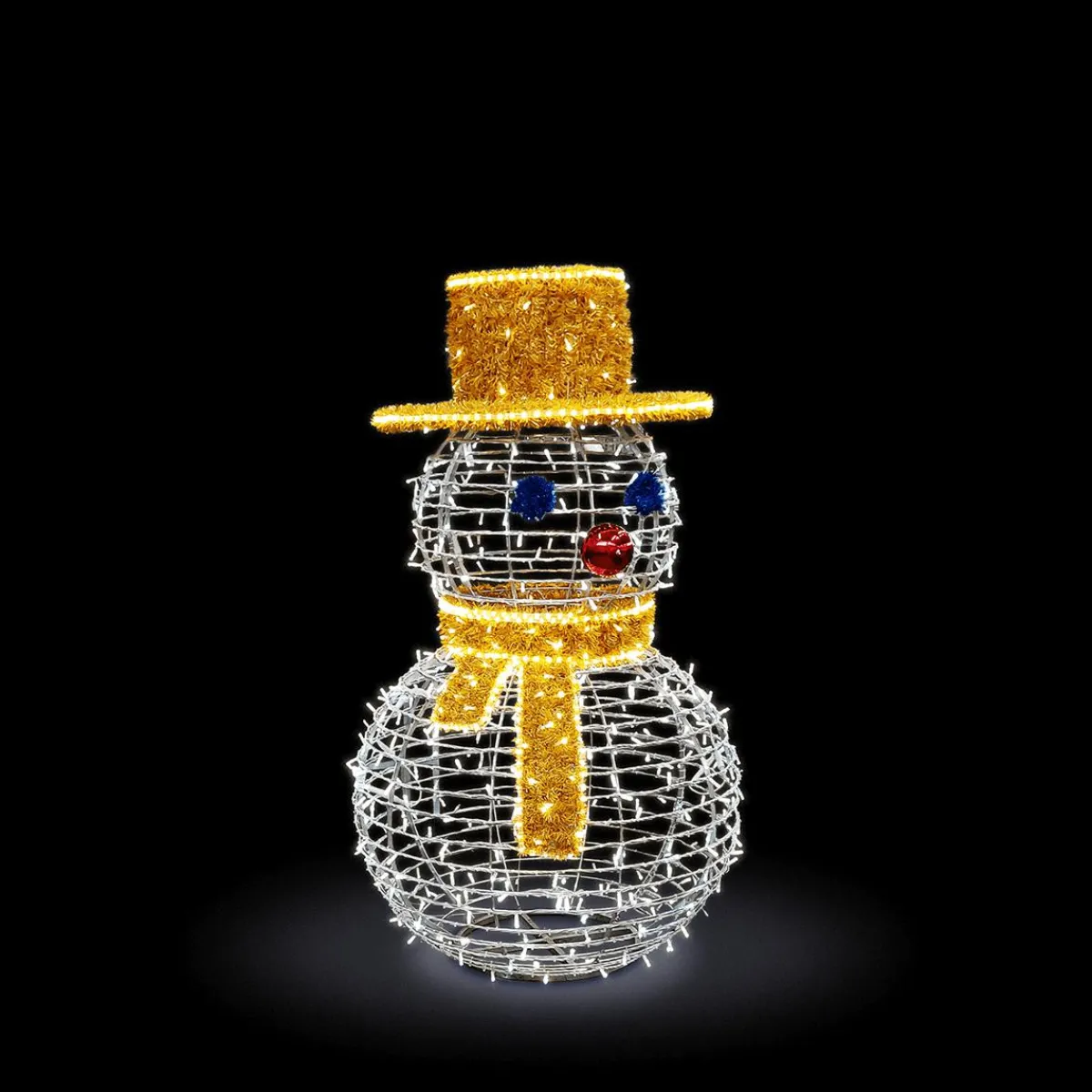 Luz Decorativa|Decoración Navideña Xxl>DecoWoerner Objeto Luminoso XXL Muñeco De Nieve Para Exterior plata