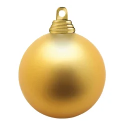 Bolas De Navidad>DecoWoerner Oscuro, Bolas De Navidad Mate De Plástico Ignífugo, 6 Cm Ø -24 Piezas oro
