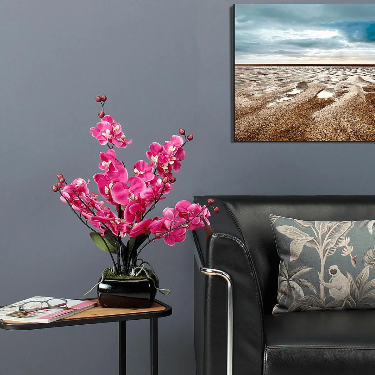 Plantas De Interior|Flores Artificiales>DecoWoerner Orquídea Artificial En Maceta , 40 Cm rosa