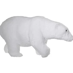 Decoración De Invierno>DecoWoerner Oso Polar De Peluche Decorativo Altura 44 Cm blanco