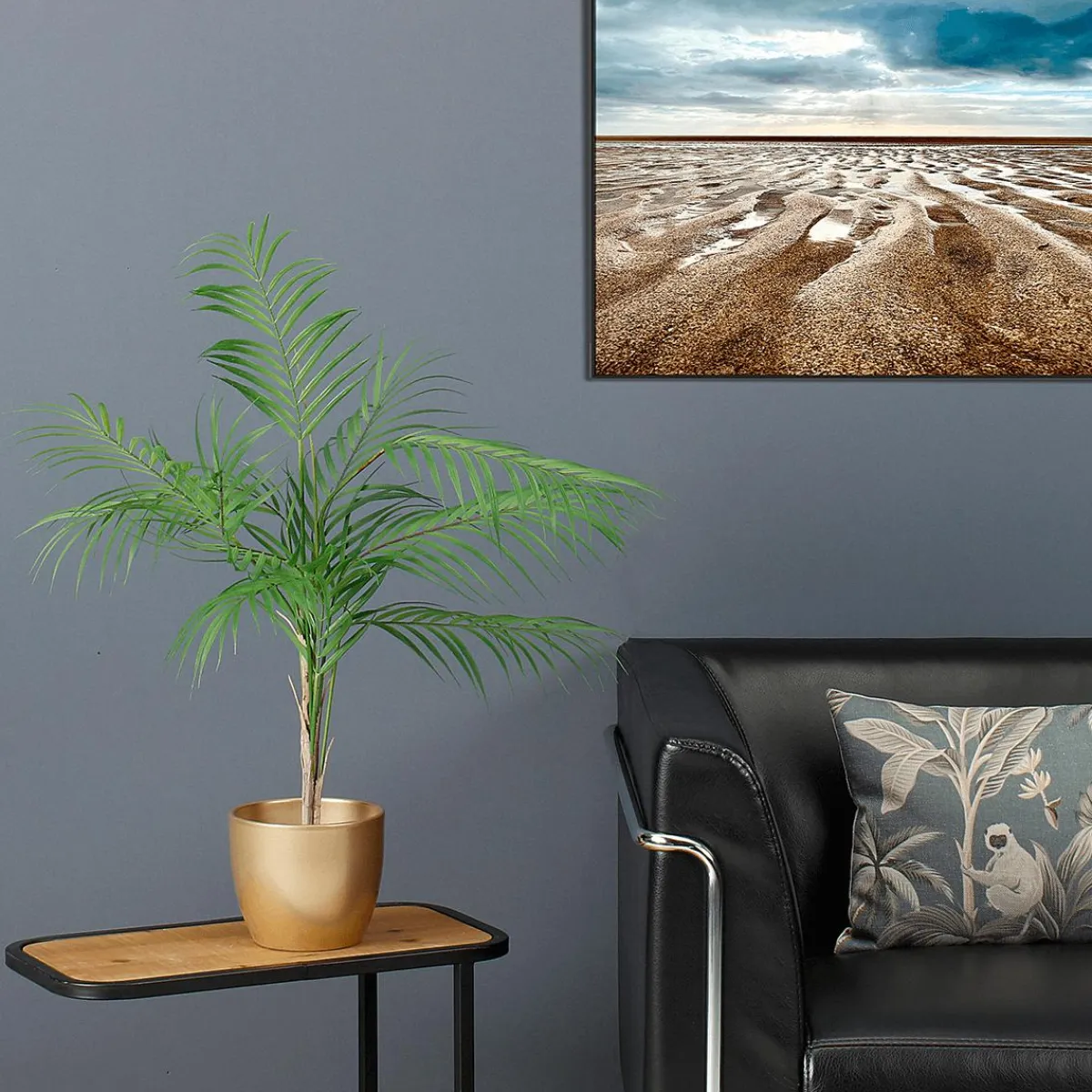Árboles Artificiales>DecoWoerner Palmera Artificial Decorativa En Maceta 12 X 25 Cm verde