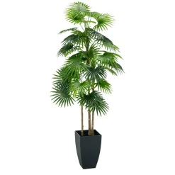 Árboles Artificiales>DecoWoerner Palmera Artificial En Maceta Lista 105 Cm verde