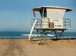 Pancartas De Verano|Bandera Xxl>DecoWoerner Pancarta De Lona XXL "Torre De Salvamento En La Playa" De Lona De Camión Ignífuga 250 X 330 Cm Beige